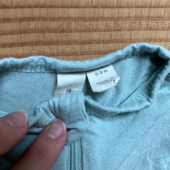 Kyte Baby Sage Green Zip Footie 0-3m - Picture 3 of 3